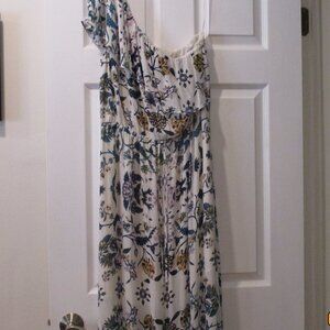 Lucky Brand - One Shoulder ruffle Maxi Dress L